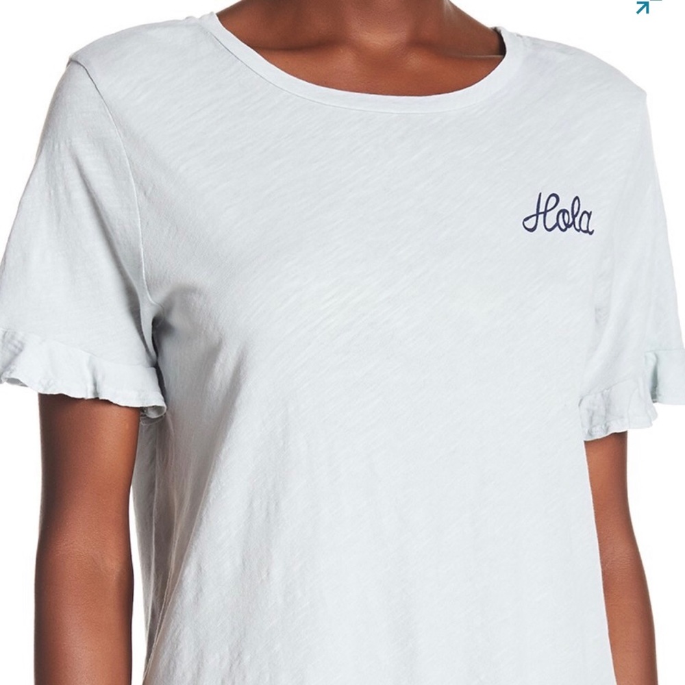 NWT Sundry “Hola” ruffle sleeve top
